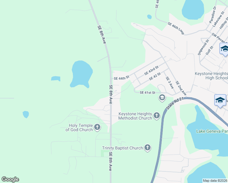 map of restaurants, bars, coffee shops, grocery stores, and more near 4053 Southeast 8th Avenue in Melrose