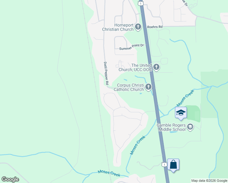 map of restaurants, bars, coffee shops, grocery stores, and more near 156 Green Palm Court in St. Augustine