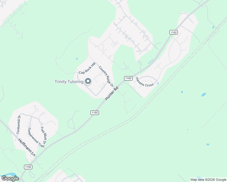 map of restaurants, bars, coffee shops, grocery stores, and more near Farm to Market Road 1102 in Canyon Lake