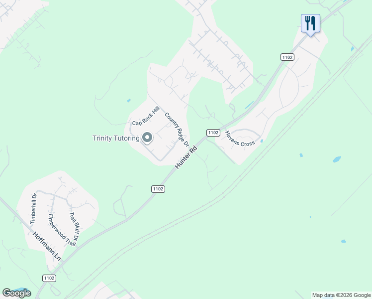 map of restaurants, bars, coffee shops, grocery stores, and more near 5481 Farm to Market Road 1102 in New Braunfels
