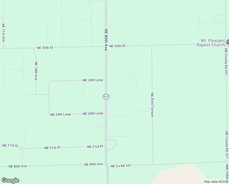 map of restaurants, bars, coffee shops, grocery stores, and more near 2610 Northeast 80th Avenue in High Springs