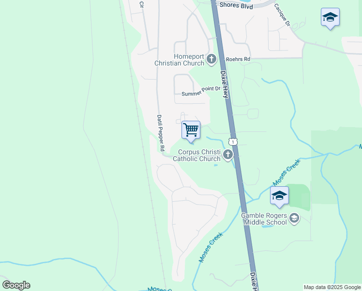 map of restaurants, bars, coffee shops, grocery stores, and more near 6050 Datil Pepper Road in St. Augustine