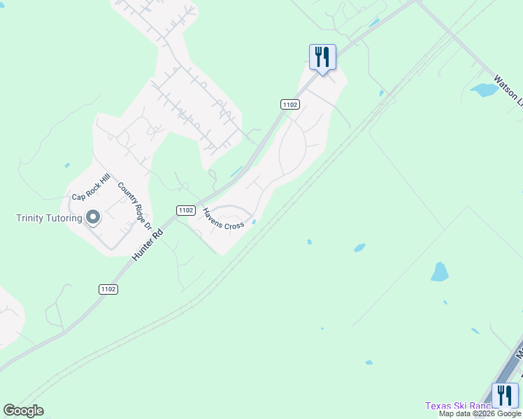 map of restaurants, bars, coffee shops, grocery stores, and more near 5685 Cross Over Road in New Braunfels