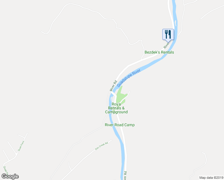 map of restaurants, bars, coffee shops, grocery stores, and more near 6760 River Road in New Braunfels