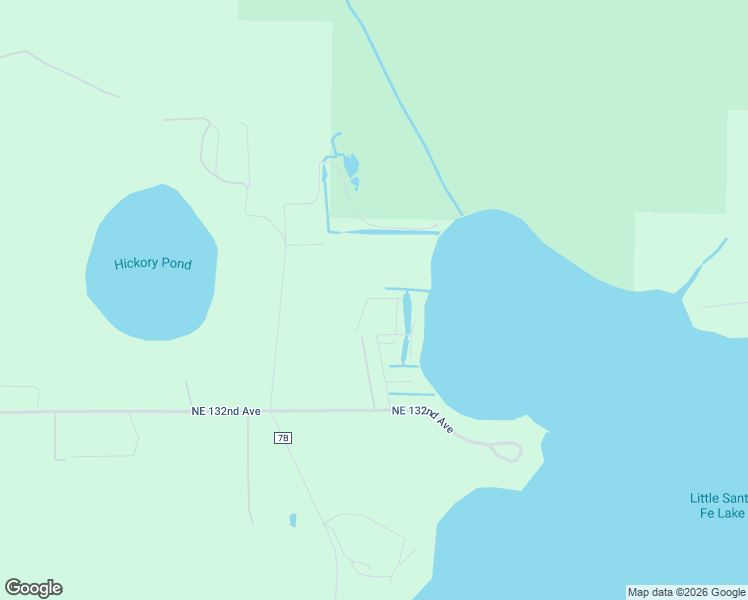 map of restaurants, bars, coffee shops, grocery stores, and more near 20308 Northeast 135th Avenue in Waldo