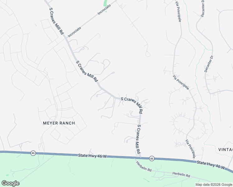 map of restaurants, bars, coffee shops, grocery stores, and more near 1670 South Cranes Mill Road in New Braunfels