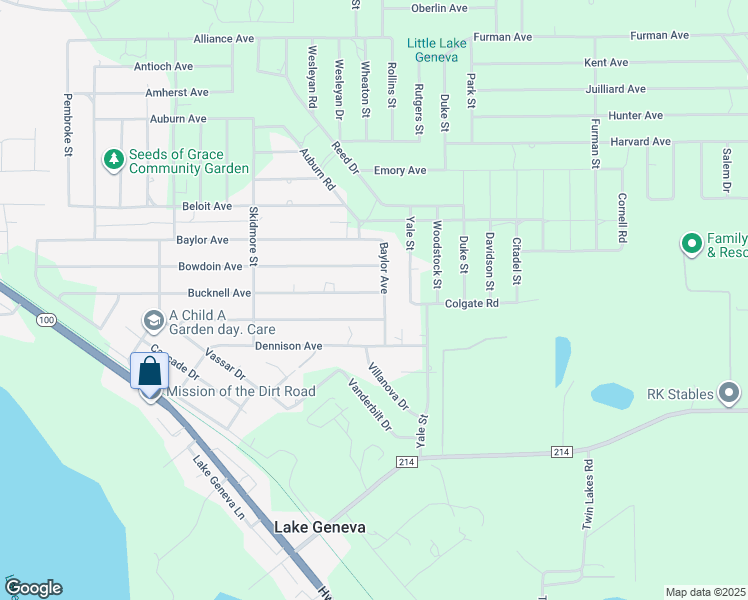 map of restaurants, bars, coffee shops, grocery stores, and more near 6267 Bucknell Avenue in Keystone Heights