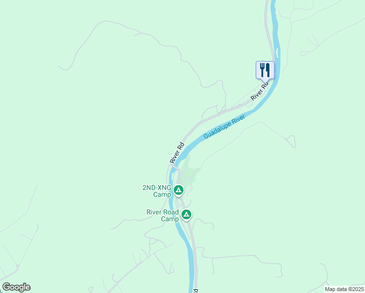 map of restaurants, bars, coffee shops, grocery stores, and more near 6836 River Road in New Braunfels