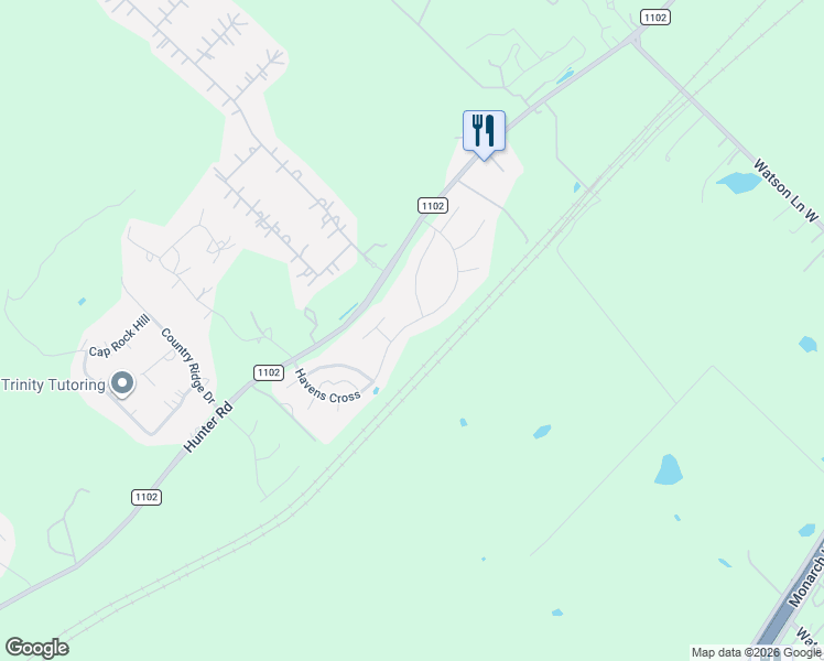 map of restaurants, bars, coffee shops, grocery stores, and more near 1189 Havens Cross in New Braunfels