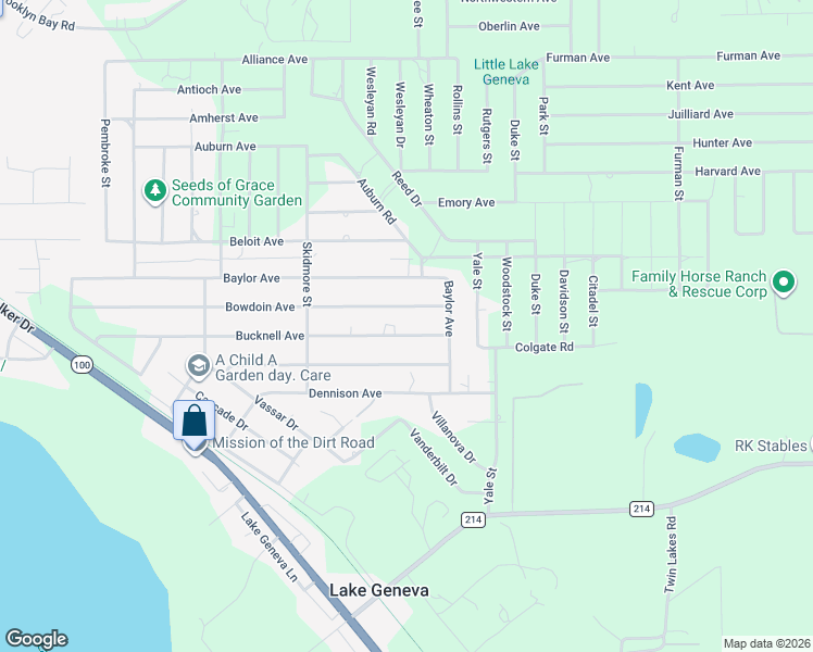 map of restaurants, bars, coffee shops, grocery stores, and more near 6290 Bucknell Avenue in Keystone Heights