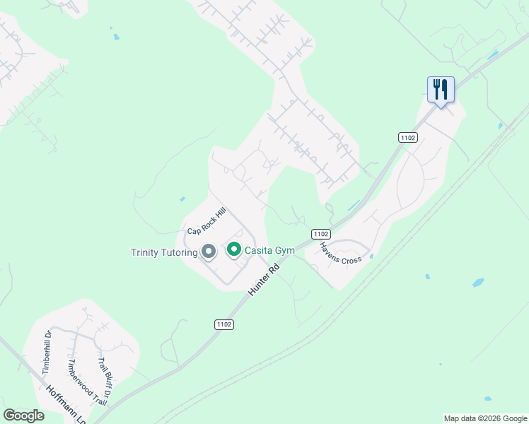 map of restaurants, bars, coffee shops, grocery stores, and more near 1321 Winding Way in New Braunfels