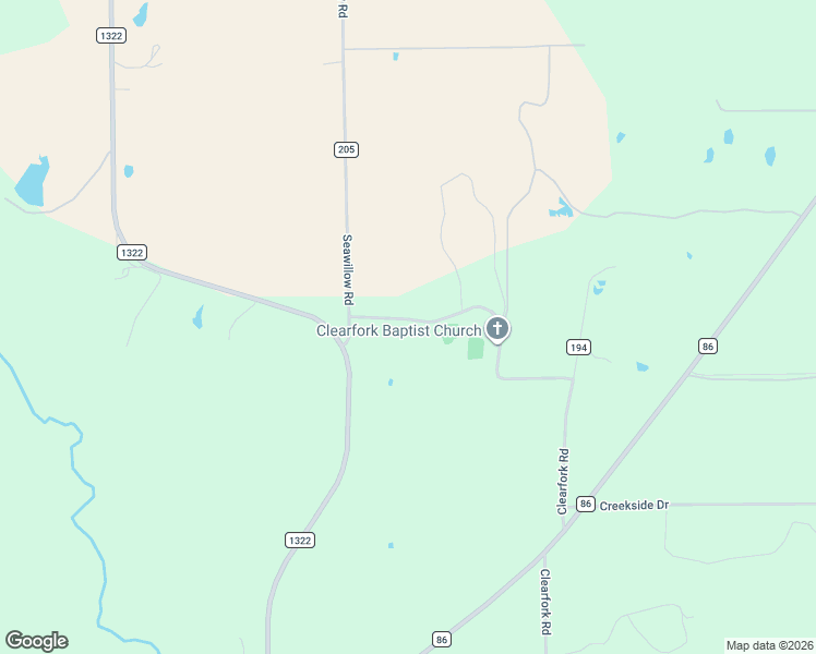 map of restaurants, bars, coffee shops, grocery stores, and more near 133 Clearfork Road in Lockhart