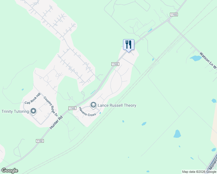 map of restaurants, bars, coffee shops, grocery stores, and more near 6023 Ballast Trail in New Braunfels