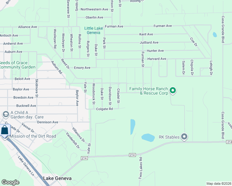 map of restaurants, bars, coffee shops, grocery stores, and more near 7252 Citadel Street in Keystone Heights