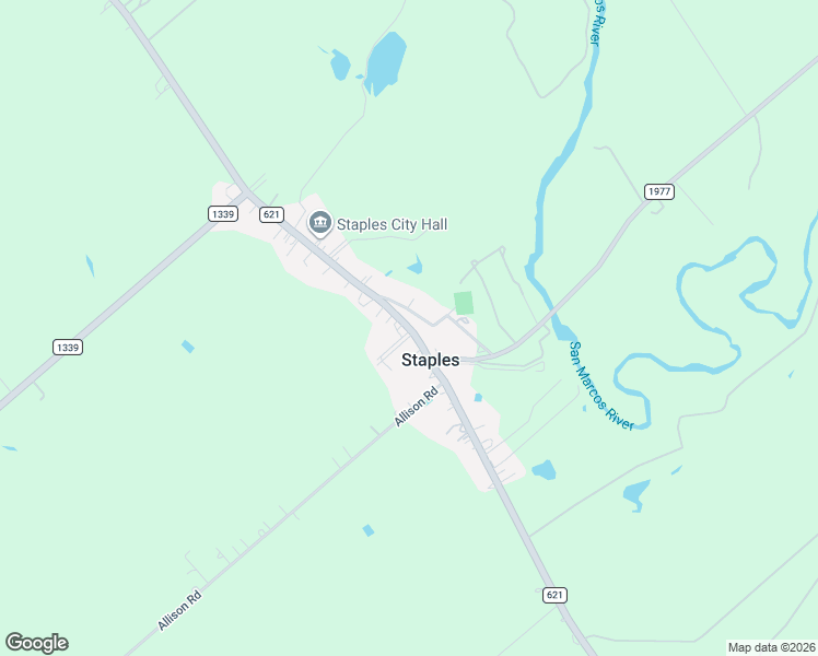 map of restaurants, bars, coffee shops, grocery stores, and more near in Staples