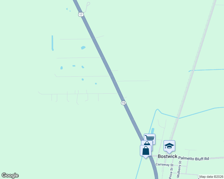 map of restaurants, bars, coffee shops, grocery stores, and more near 1171 U.S. 17 in Palatka