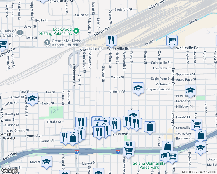 map of restaurants, bars, coffee shops, grocery stores, and more near 337 Shotwell Street in Houston