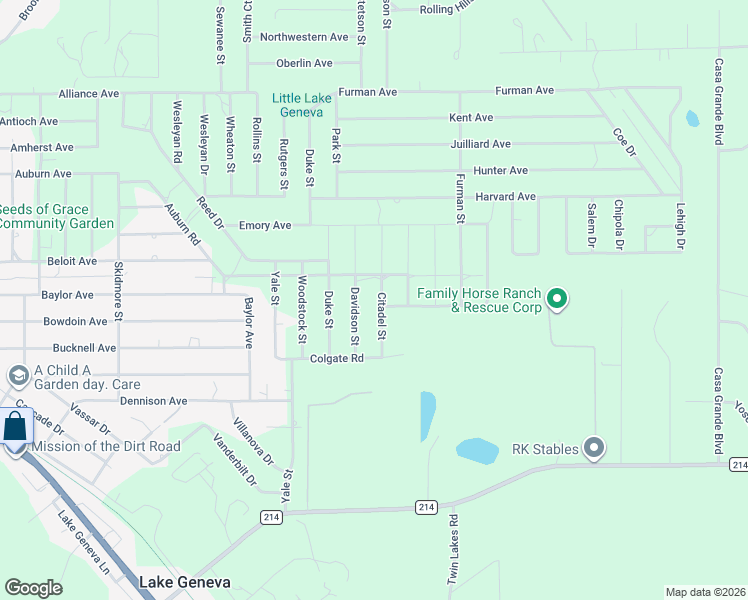 map of restaurants, bars, coffee shops, grocery stores, and more near 7252 Citadel Street in Keystone Heights
