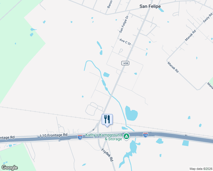 map of restaurants, bars, coffee shops, grocery stores, and more near 236 Avenue G Street in Sealy