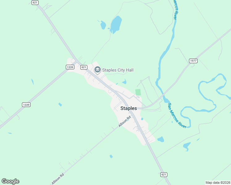 map of restaurants, bars, coffee shops, grocery stores, and more near 9820 Farm to Market Road 621 in Martindale