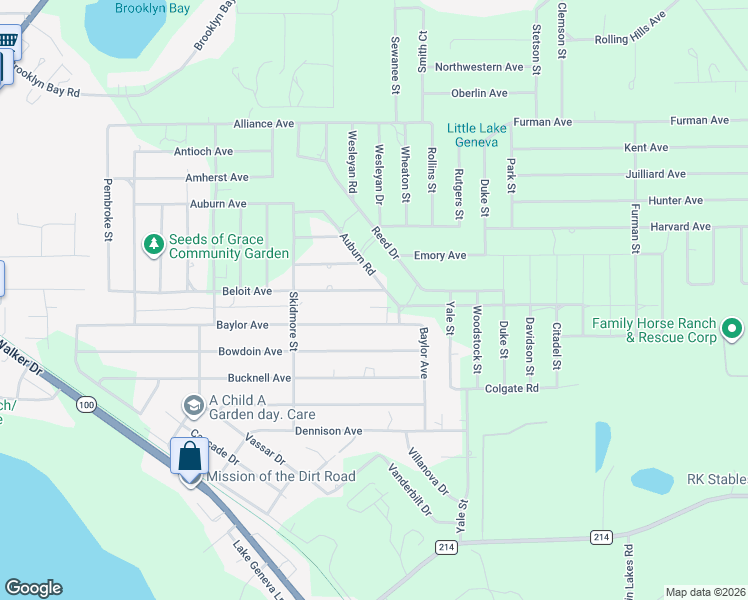map of restaurants, bars, coffee shops, grocery stores, and more near 6287 Beloit Avenue in Keystone Heights