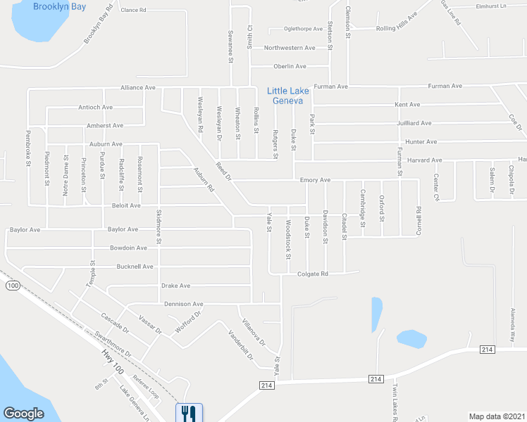map of restaurants, bars, coffee shops, grocery stores, and more near 6249 Reed Drive in Keystone Heights