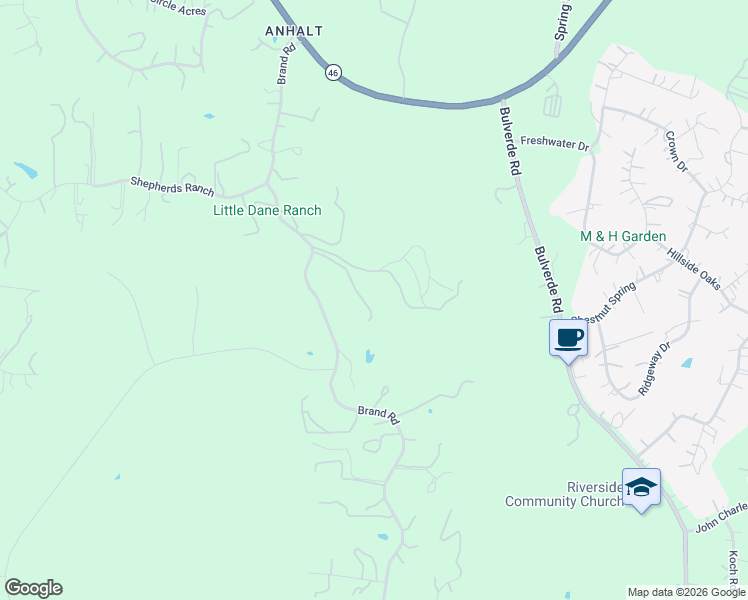map of restaurants, bars, coffee shops, grocery stores, and more near 771 Brand Road in Bulverde