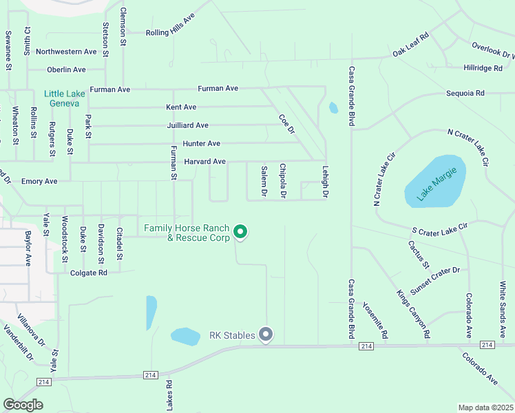 map of restaurants, bars, coffee shops, grocery stores, and more near 7287 Lehigh Drive in Keystone Heights
