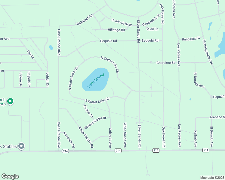 map of restaurants, bars, coffee shops, grocery stores, and more near 5817 South Crater Lake Circle in Keystone Heights