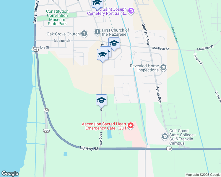 map of restaurants, bars, coffee shops, grocery stores, and more near 2763 Long Avenue in Port St. Joe