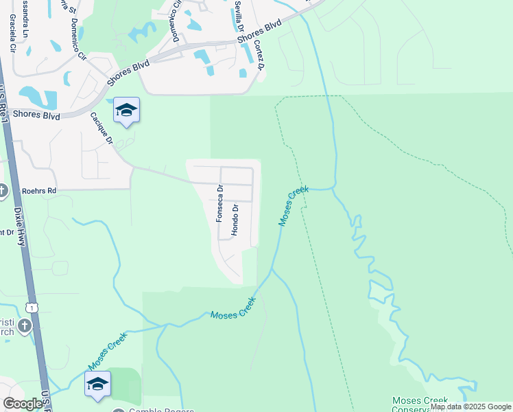 map of restaurants, bars, coffee shops, grocery stores, and more near 200 Bilbao Drive in Saint Augustine
