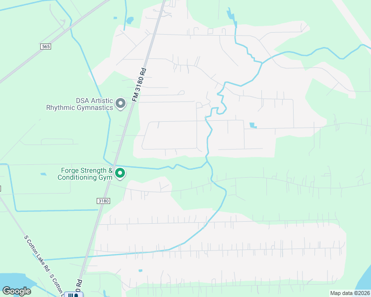 map of restaurants, bars, coffee shops, grocery stores, and more near Sunrise Road in Baytown