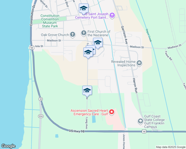 map of restaurants, bars, coffee shops, grocery stores, and more near 2763 Long Avenue in Port St. Joe
