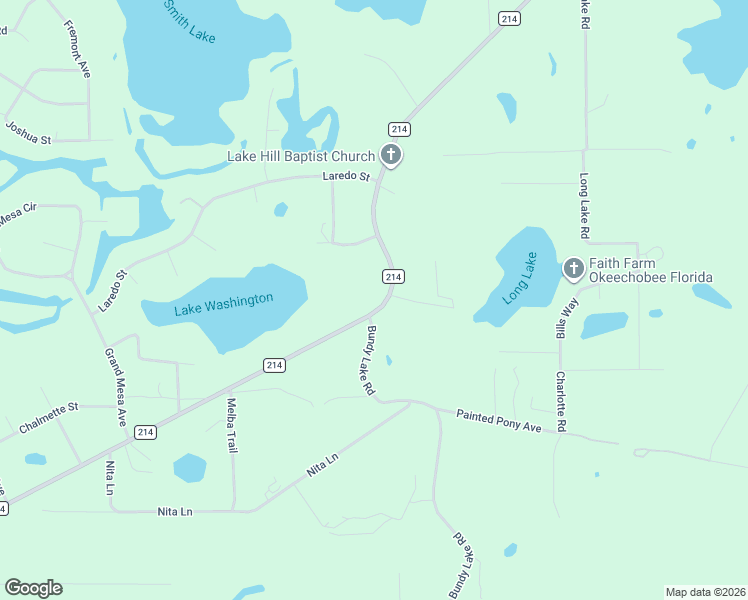 map of restaurants, bars, coffee shops, grocery stores, and more near 5220 County Road 214 in Keystone Heights