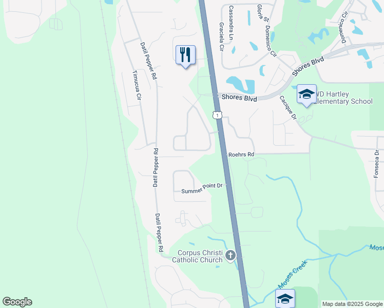 map of restaurants, bars, coffee shops, grocery stores, and more near 260 Brantley Harbor Drive in St. Augustine