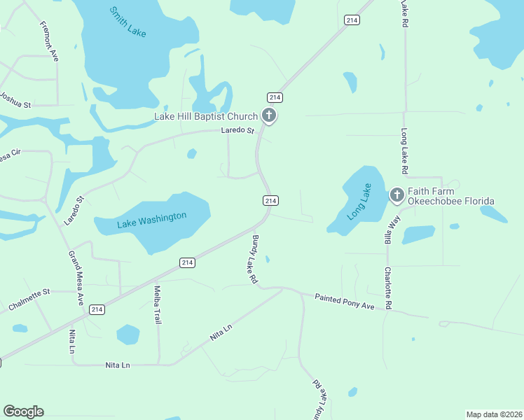 map of restaurants, bars, coffee shops, grocery stores, and more near 5220 County Road 214 in Keystone Heights
