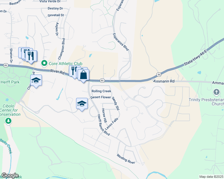 map of restaurants, bars, coffee shops, grocery stores, and more near 121 Sandy Shoal in Fredericksburg