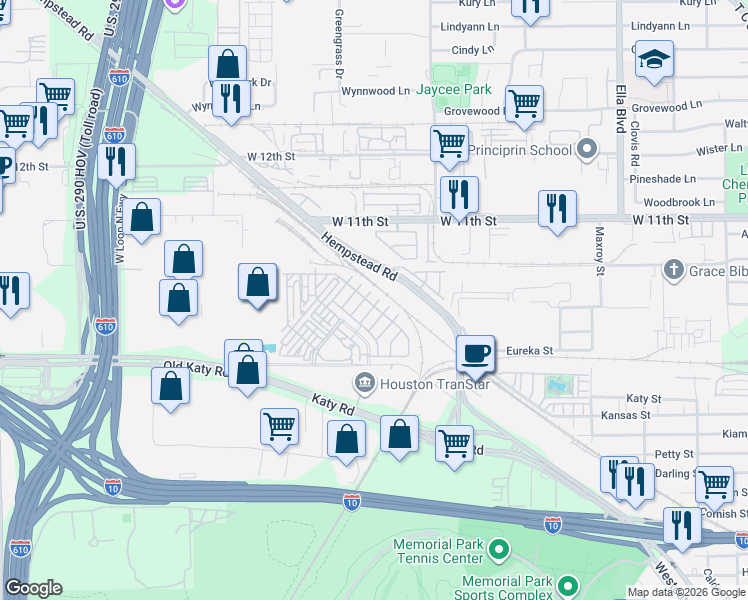 map of restaurants, bars, coffee shops, grocery stores, and more near in 