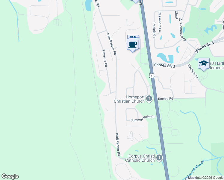 map of restaurants, bars, coffee shops, grocery stores, and more near 304 J West Court in St. Augustine
