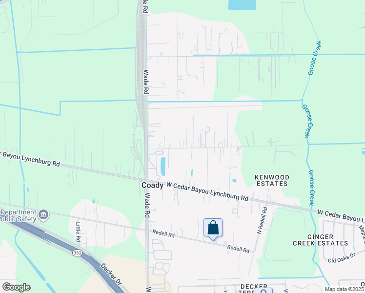 map of restaurants, bars, coffee shops, grocery stores, and more near 4432 1/2 McLean Road in Baytown