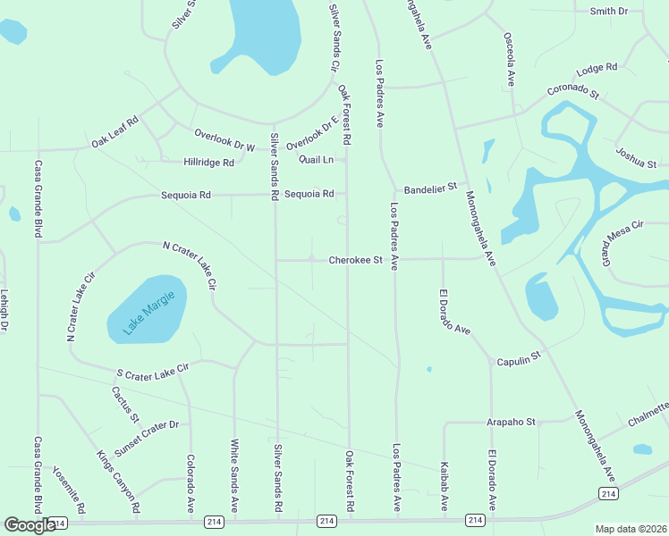 map of restaurants, bars, coffee shops, grocery stores, and more near 7695 Cherokee Street in Keystone Heights