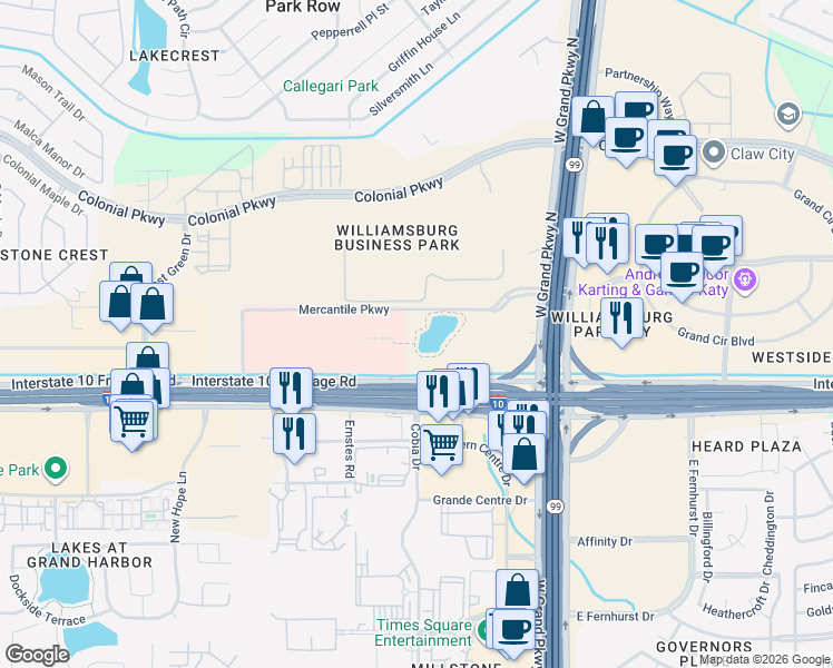 map of restaurants, bars, coffee shops, grocery stores, and more near Memorial Hermann Trail to Good Health in Houston