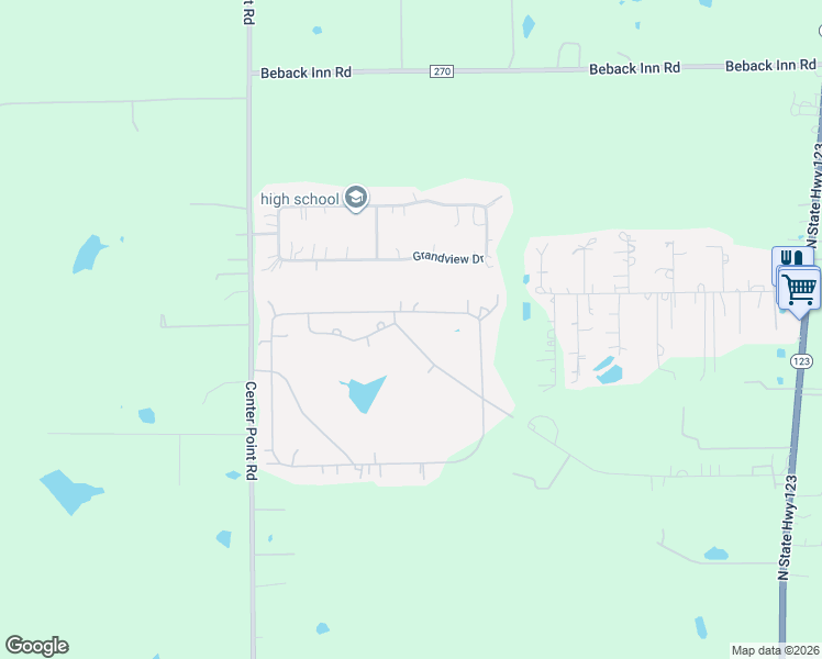 map of restaurants, bars, coffee shops, grocery stores, and more near 976 Ridge Drive in San Marcos