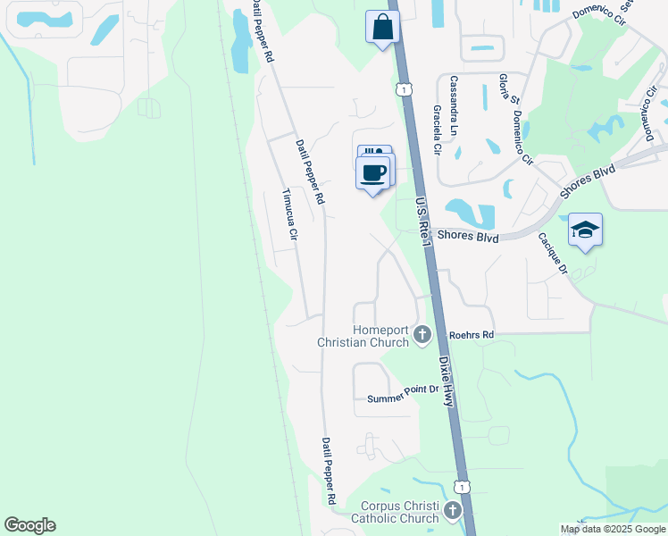map of restaurants, bars, coffee shops, grocery stores, and more near 5470 Datil Pepper Road in St. Augustine