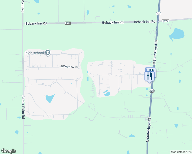 map of restaurants, bars, coffee shops, grocery stores, and more near 629 Birmensdorf Drive in San Marcos
