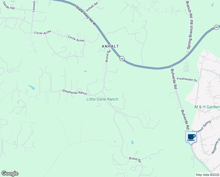 map of restaurants, bars, coffee shops, grocery stores, and more near 475 Brand Road in Bulverde