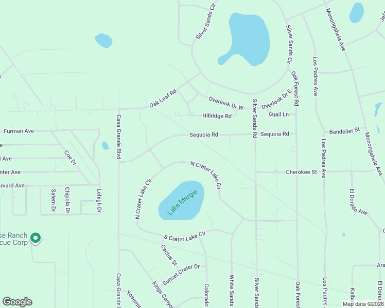 map of restaurants, bars, coffee shops, grocery stores, and more near 5740 North Crater Lake Circle in Keystone Heights