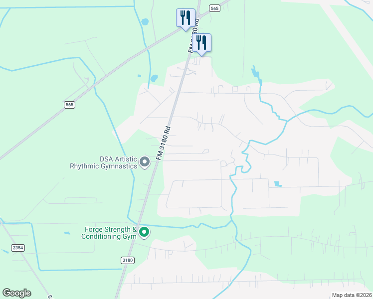 map of restaurants, bars, coffee shops, grocery stores, and more near 6534 FM 3180 Road in Baytown