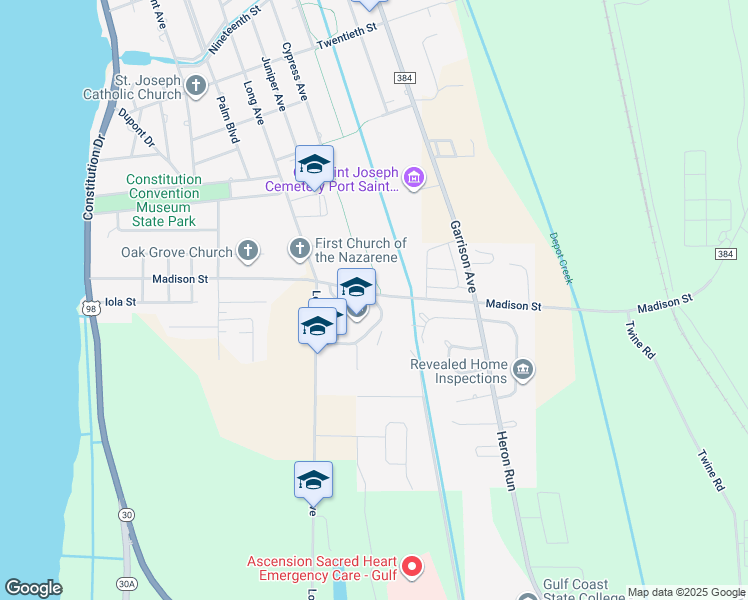 map of restaurants, bars, coffee shops, grocery stores, and more near 191 Middle School Road in Port St. Joe