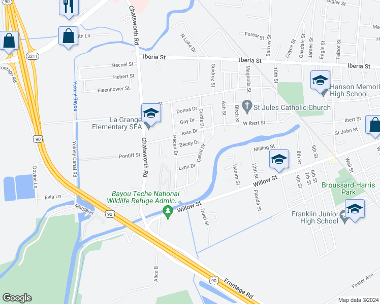 map of restaurants, bars, coffee shops, grocery stores, and more near 1806 Cole Drive in Franklin